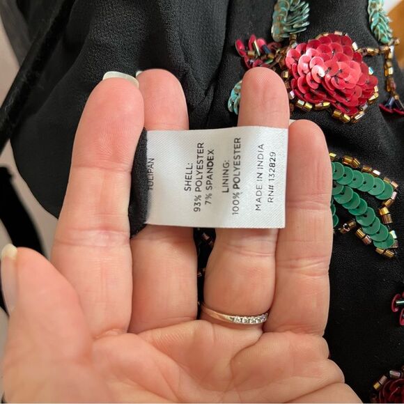 Revolve h:ours El Tulipan Beaded Mini Dress S - Picture 3 of 9